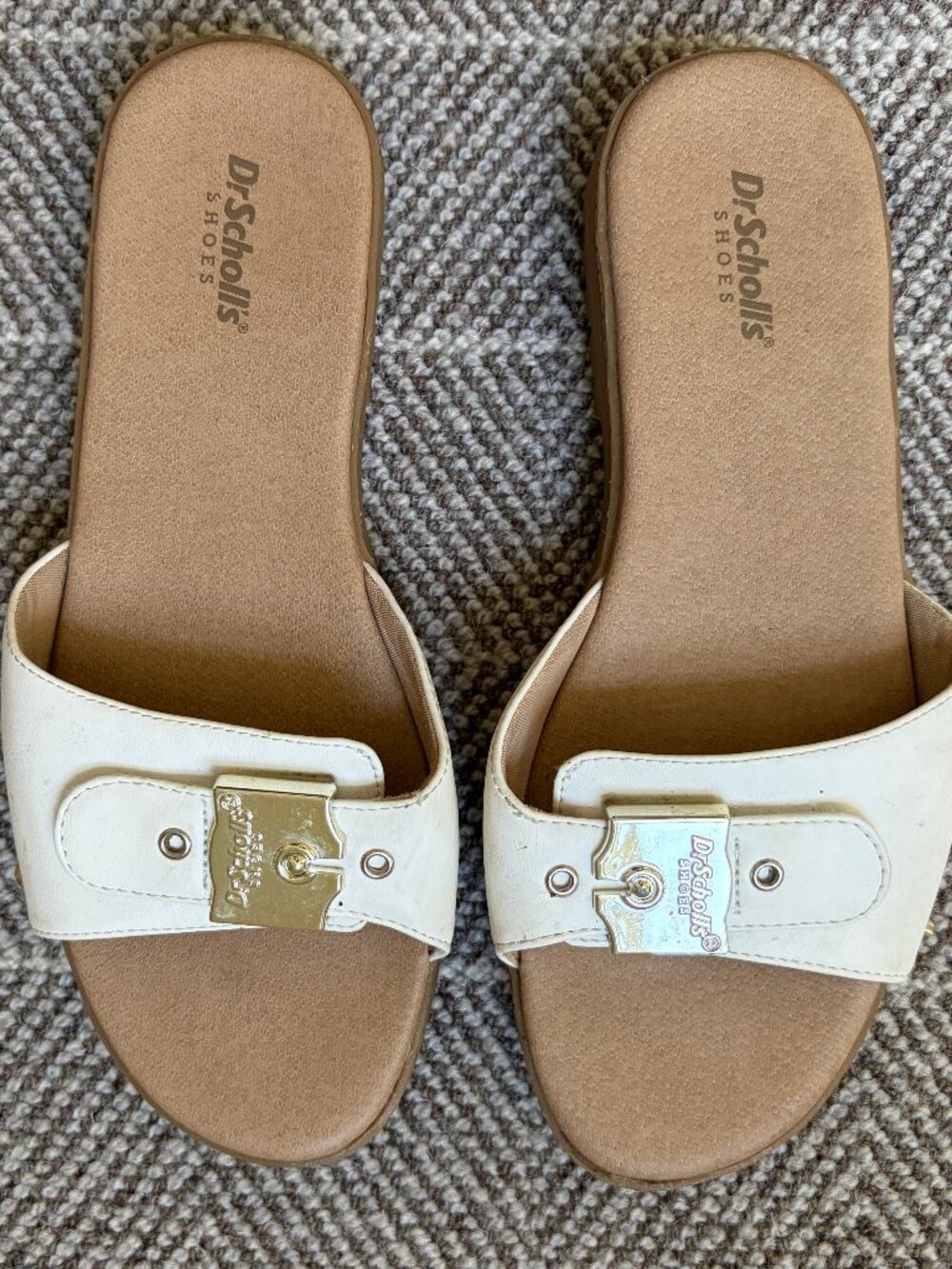 Ladies White Dr. Scholl's Classic Sandals